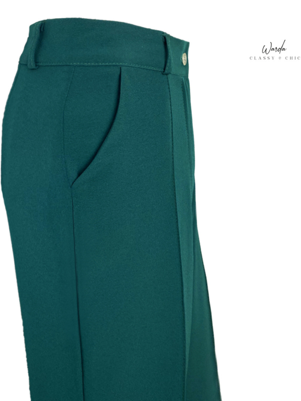 Pantalon Flare Vert Émeraude – Image 3