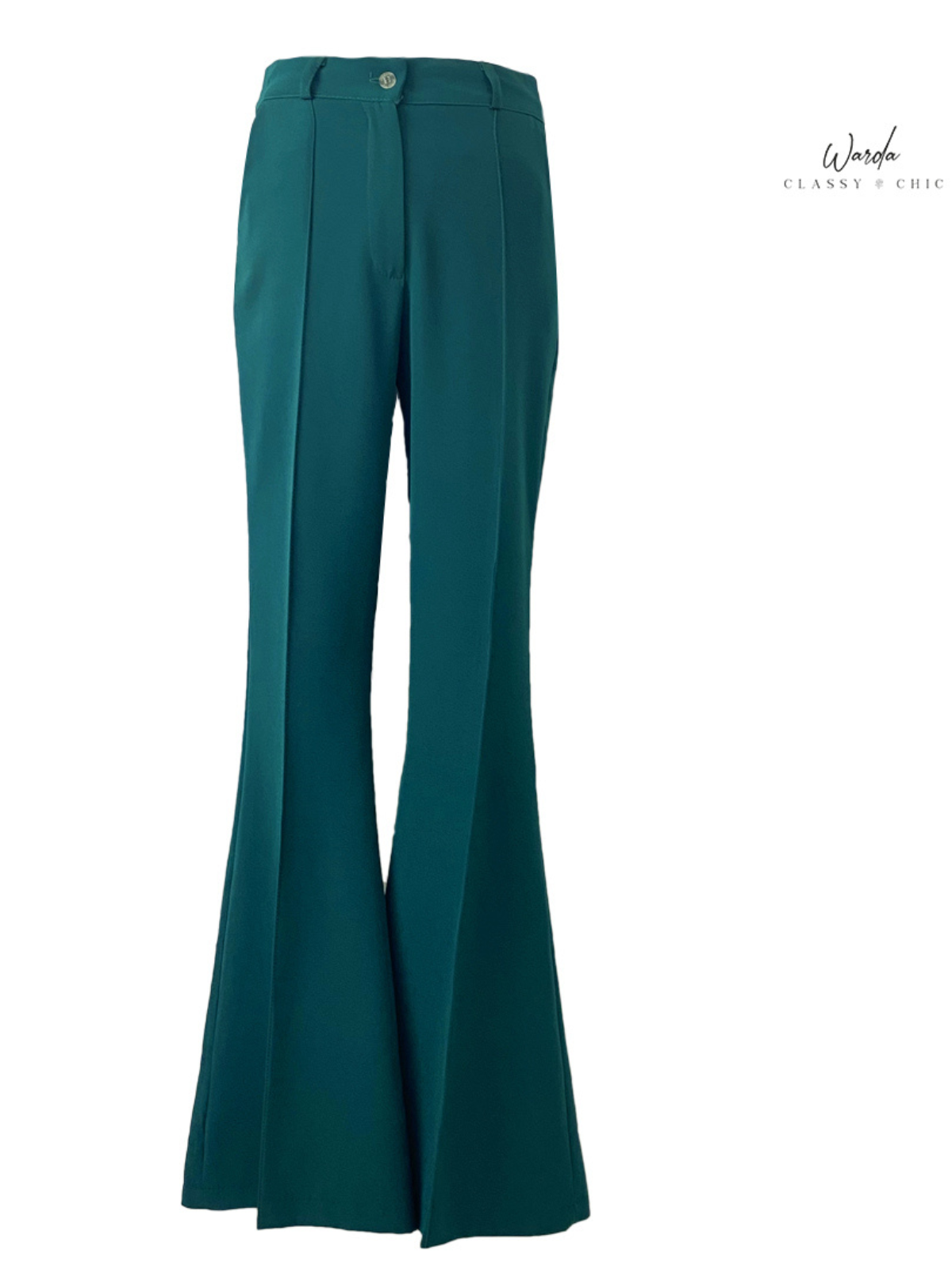 pantalon femme Flare vert Émeraude