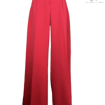 pantalon femme large rouge