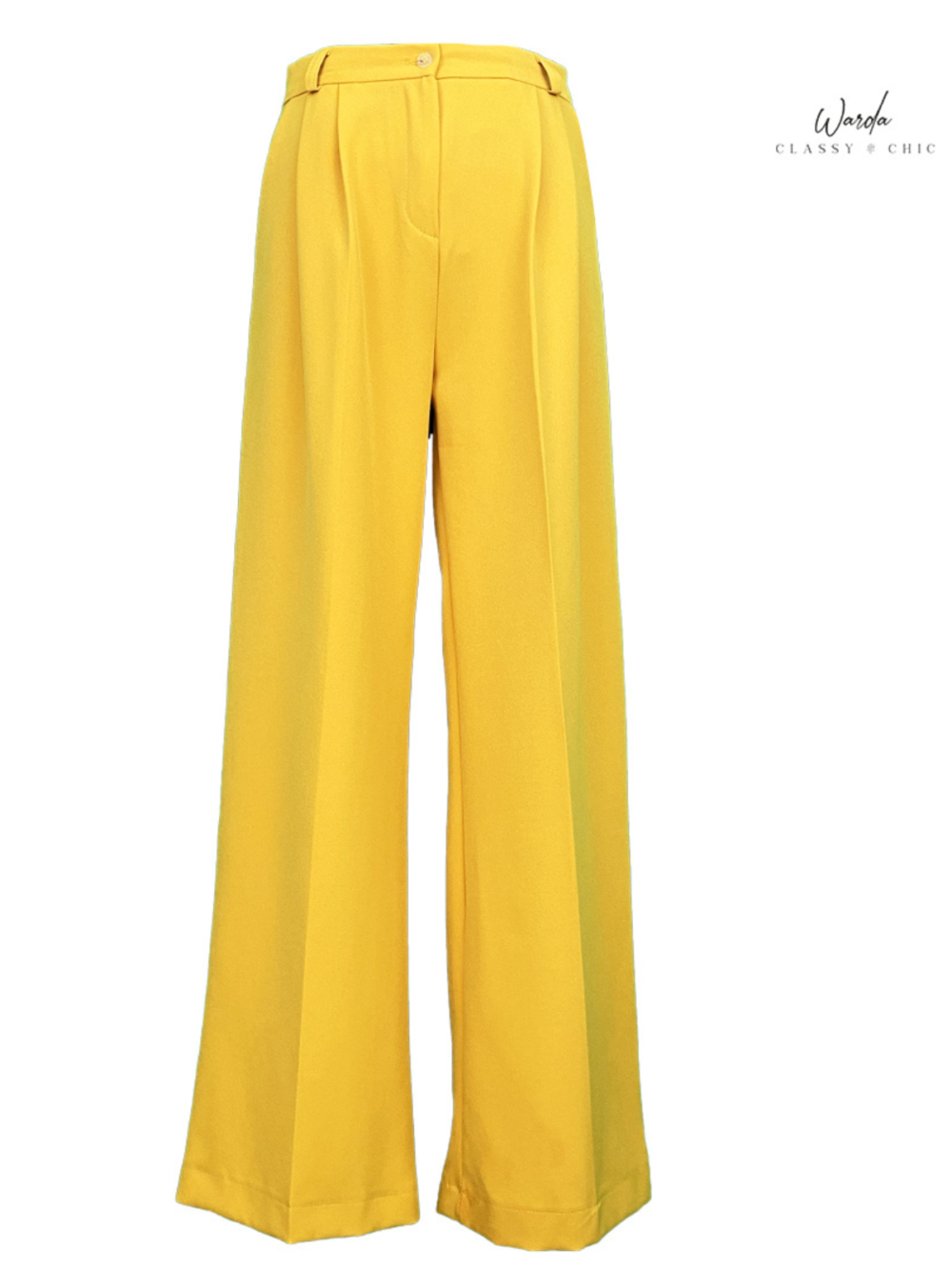 pantalon femme large moutarde