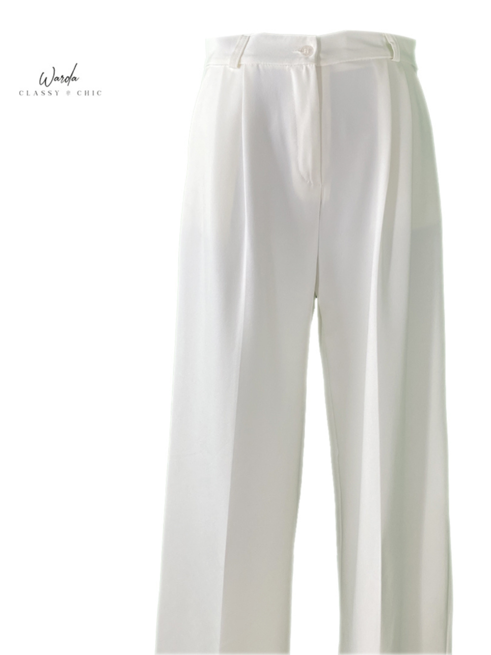 Pantalon Large Blanc – Image 4