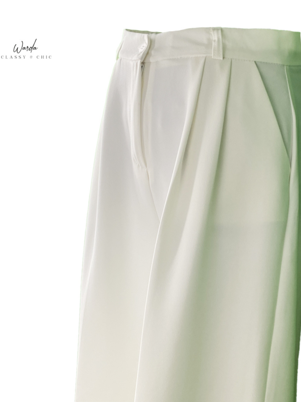 Pantalon Large Blanc – Image 3