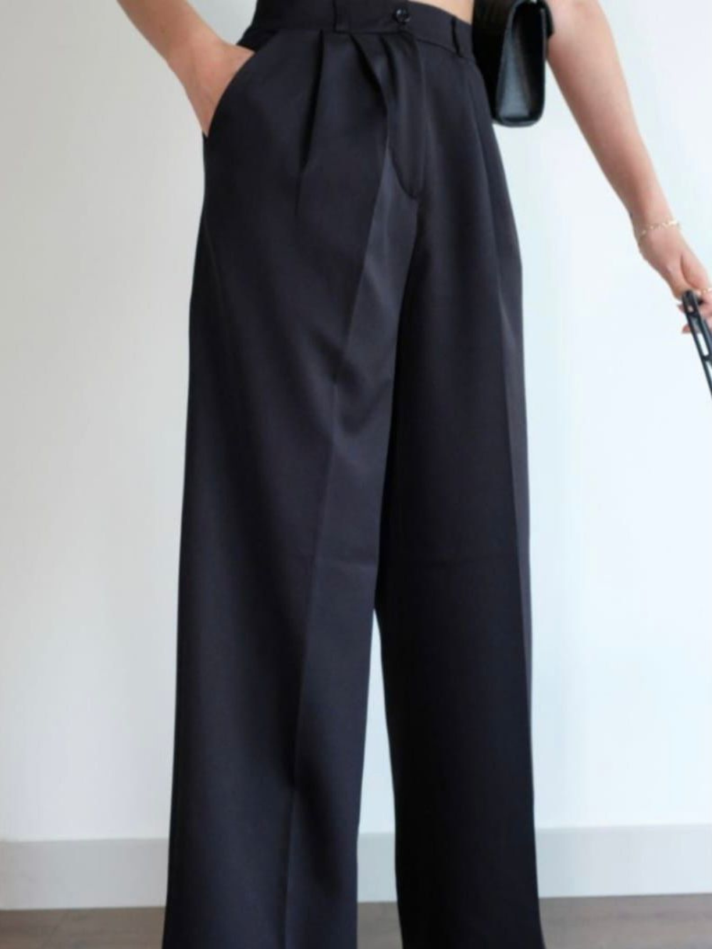 Pantalon Large Noir – Image 2