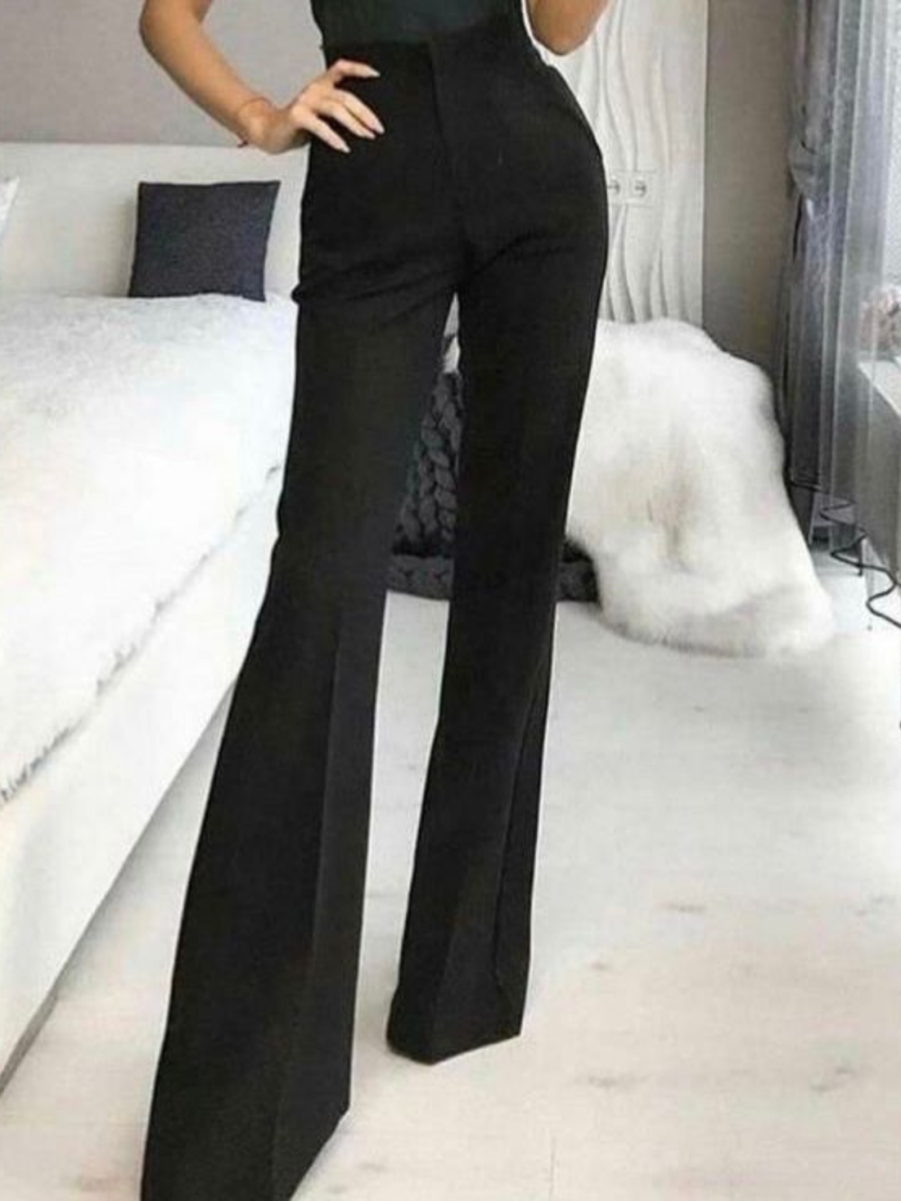 Pantalon Flare Noir – Image 2