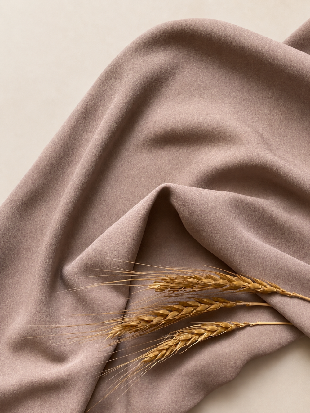 Hijab Beige Rosé – Douceur Poudrée – Image 2