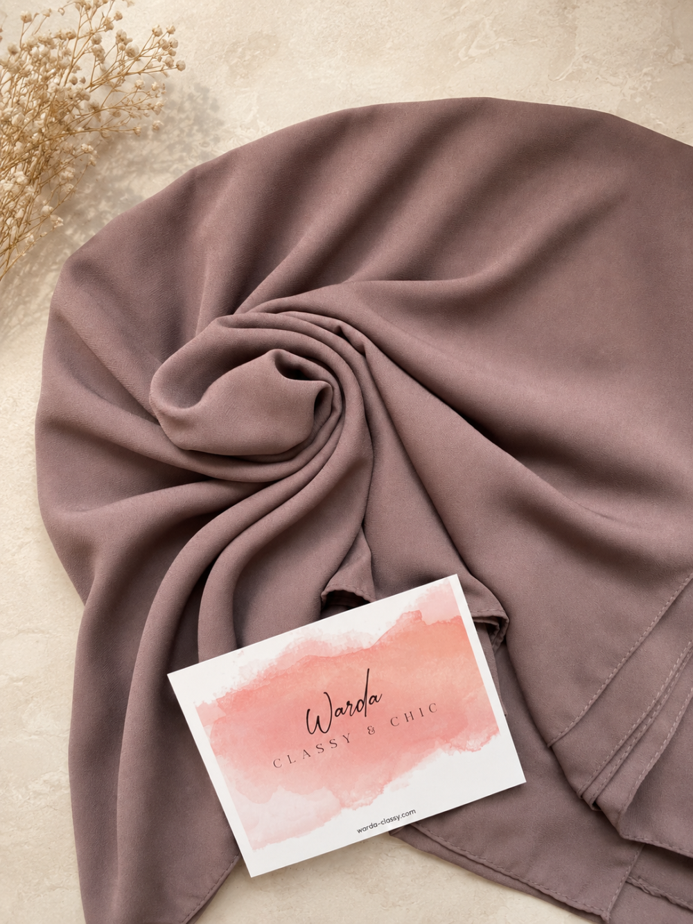 Hijab Marron Taupe – Élégance Chaleureuse – Image 2