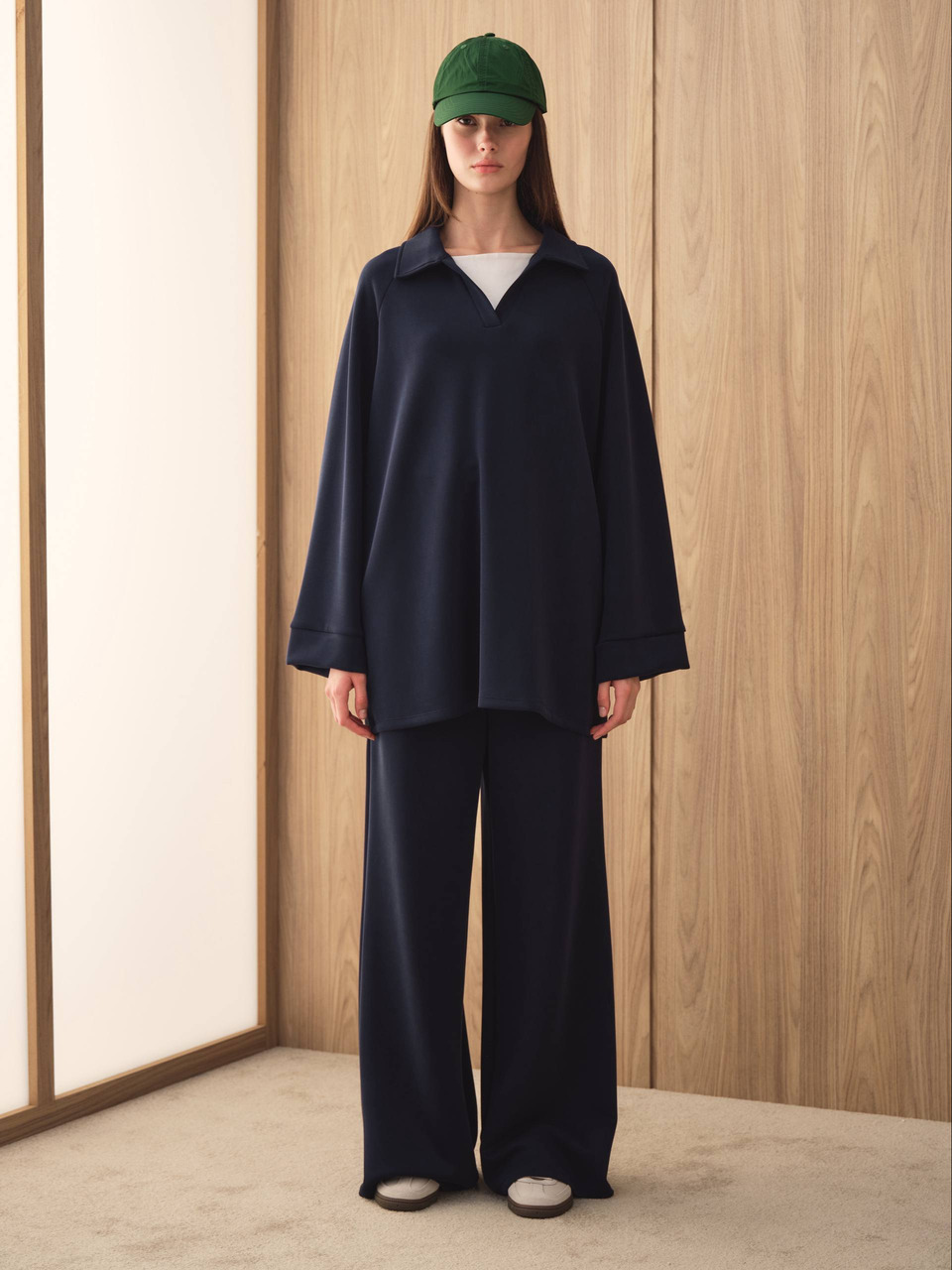 Ensemble tunique col polo et pantalon large – Image 7