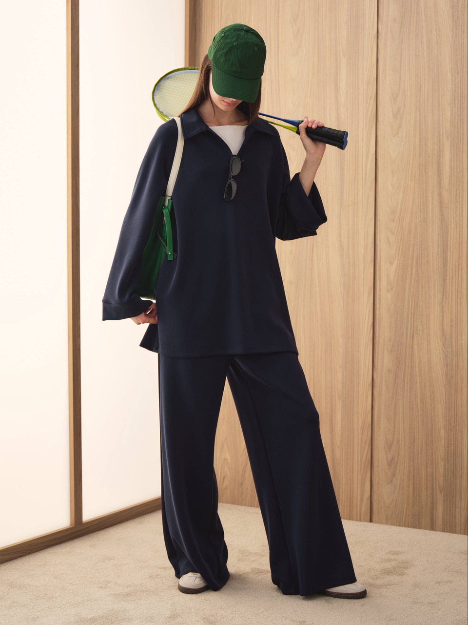 Ensemble tunique col polo et pantalon large – Image 4