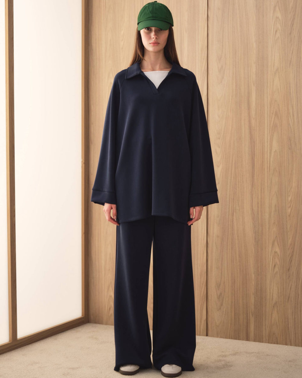 Ensemble tunique col polo et pantalon large – Image 3